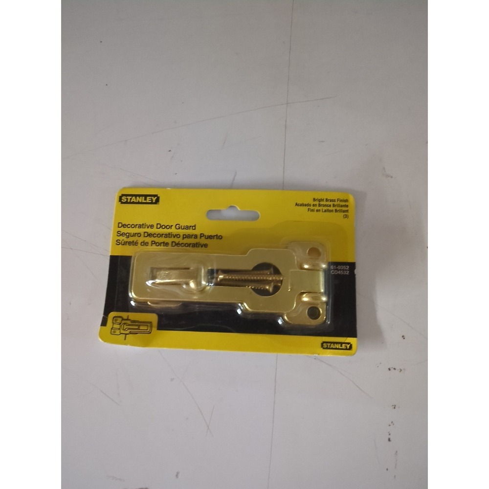 Stanley Hardware Bright Brass Decorative Door Security Lock‎ Bolt 61-0352